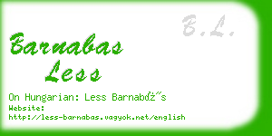 barnabas less business card